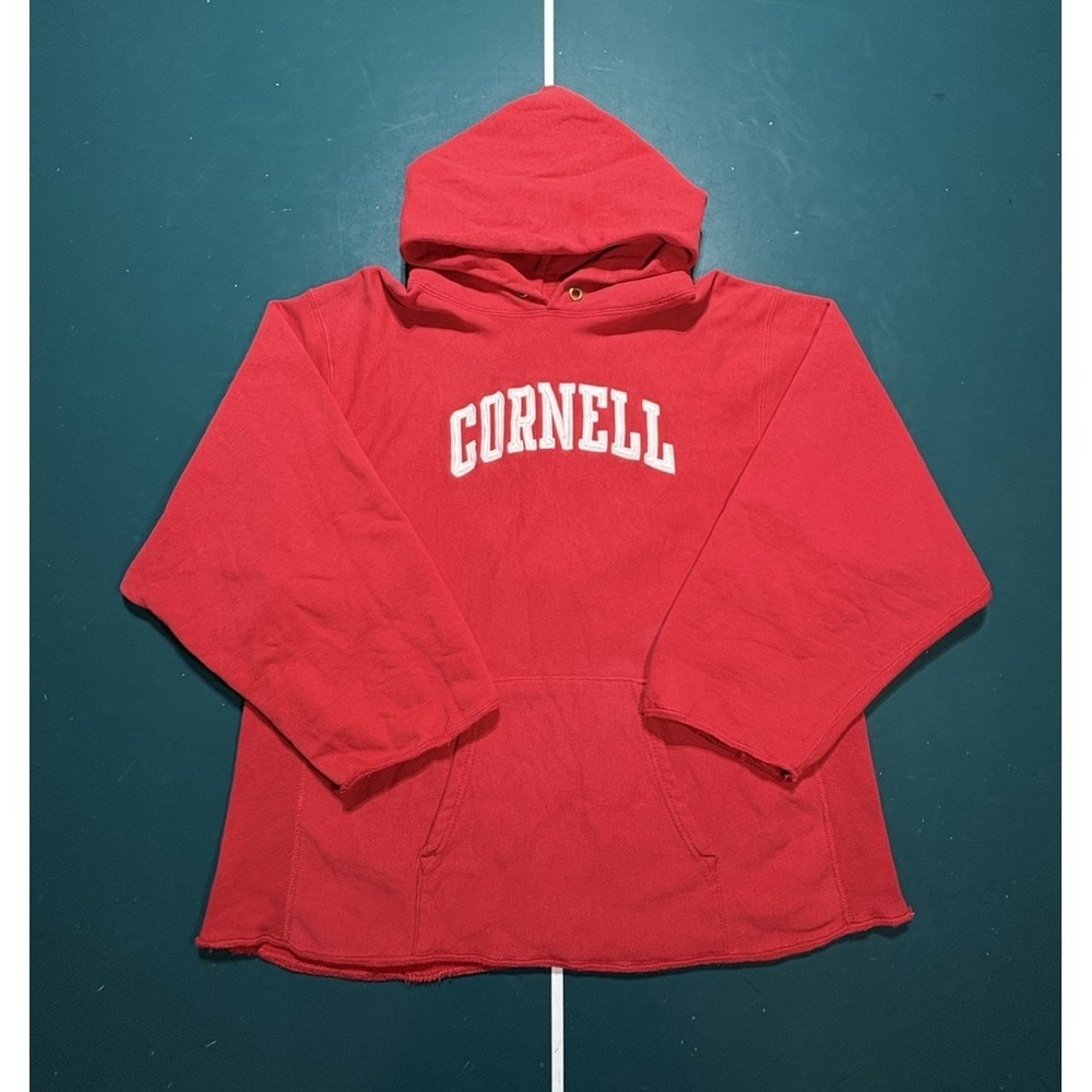 Vintage 80s Champion Reverse Weave Cornell University Hoodie‎ Sweatshirt XL Rare